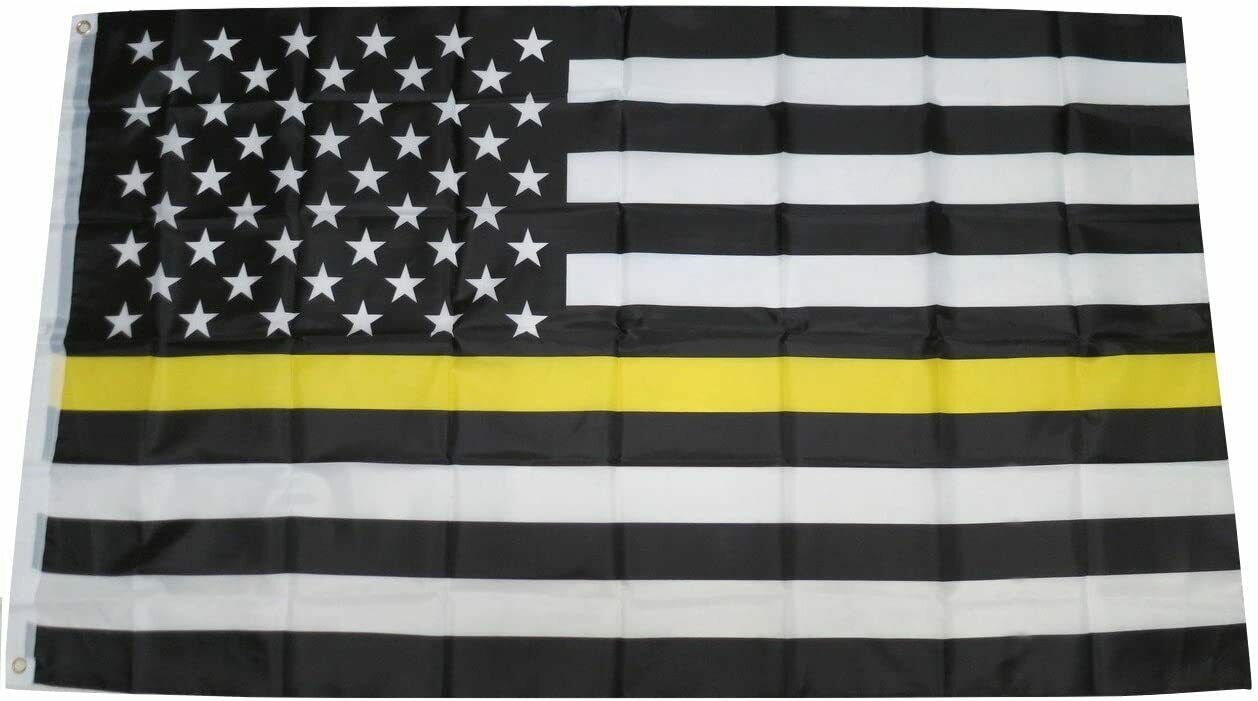 Thin Yellow Line Flag Emergency Dispatchers Tow Recovery Security