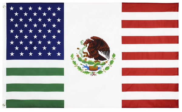 USA Mexico Friendship Flag
