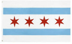 Official City of Chicago Flag - 4 Star Illinois