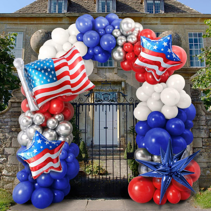 4th of July Blue Outdoor Massive Balloon Decoration 137 Pieces main product photo