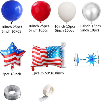 4th of July Blue Outdoor Massive Balloon Decoration 137 Pieces product photo 3