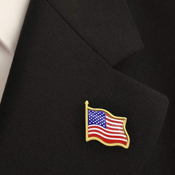 50 American Flag Enamel Lapel Pins USA product photo 4