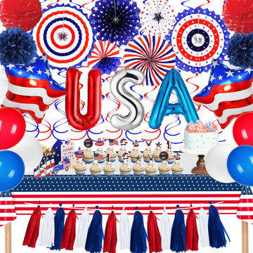 67 Pieces 4th of July patriotic Party Decorations product photo 2