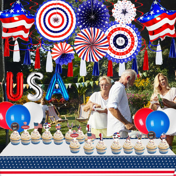 67 Pieces 4th of July patriotic Party Decorations product photo 5