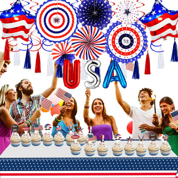 67 Pieces 4th of July patriotic Party Decorations product photo 6