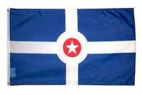 2 Flag Set - City of Indianapolis & Official Indiana State Flag of IN