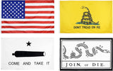 4 Flag Bundle: Gadsden | American | Dont Tread | Join or Die Flags