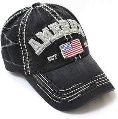 Vintage America Stitching Flag Baseball Hat