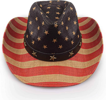 Vintage American Flag Cowboy Hat