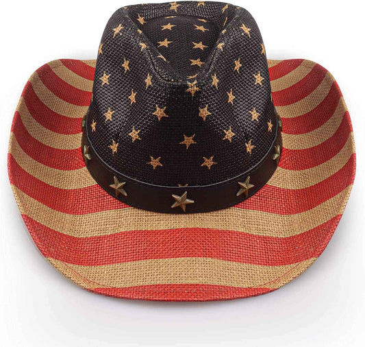Vintage American Flag Cowboy Hat