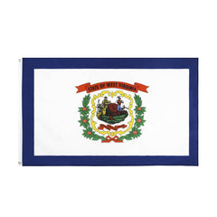 Official West Virginia State Flag of WV Rhododendron maximum