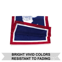 Official Wyoming State Flag of WY Bison Seal