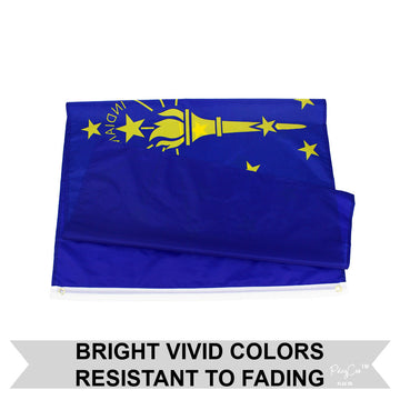 Official Indiana State Flag — Indy Gold Torch, Hoosiers