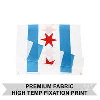 Official City of Chicago Flag - 4 Star Illinois