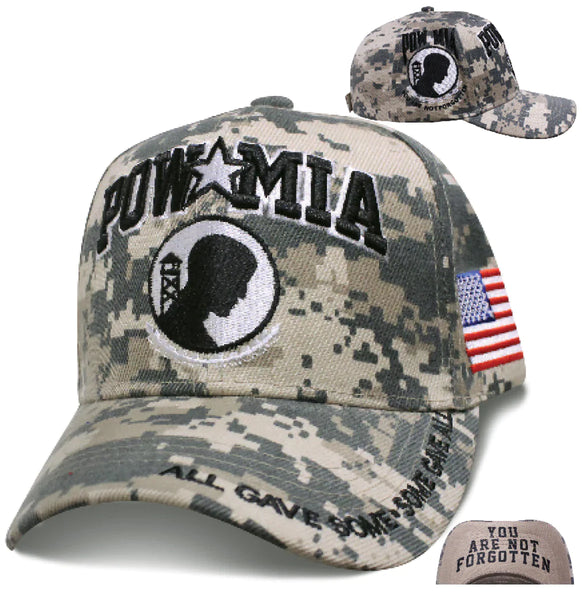 POW-MIA Hat | Embroidered on Digital Camo American Flag