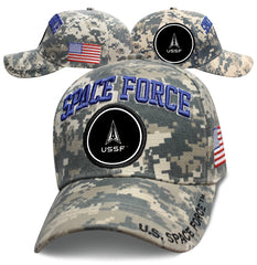 Space Force Hat Cap Military Digital Camo USSF Embroidered Licensed