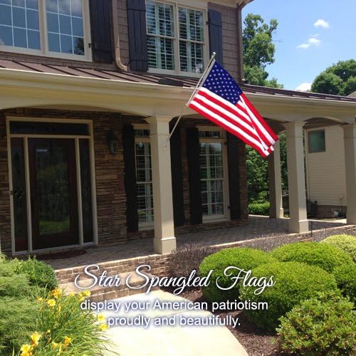 American Flag Made In USA Tough Long Lasting Nylon Outdoor Embroidered Stars main product photo