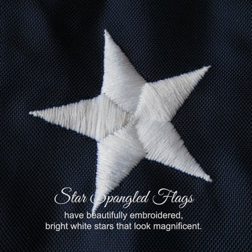 American Flag Made In USA Tough Long Lasting Nylon Outdoor Embroidered Stars product photo 2