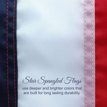 American Flag Made In USA Tough Long Lasting Nylon Outdoor Embroidered Stars product photo 6