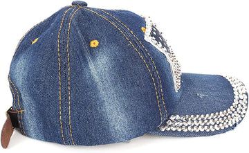 American Flag Rhinestone Baseball Hat Bling for Women product photo 5