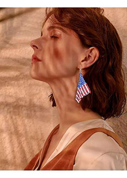 American Flag Dangle Earrings product photo 2