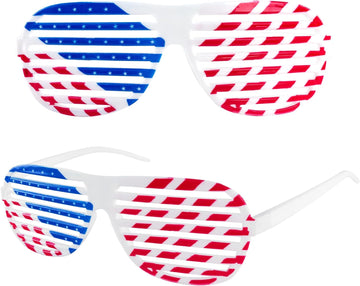 American Flag USA Plastic Shutter Glasses Party Props Decoration 12 Pairs product photo 2