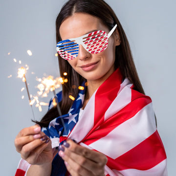 American Flag USA Plastic Shutter Glasses Party Props Decoration 12 Pairs product photo 3