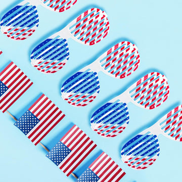 American Flag USA Plastic Shutter Glasses Party Props Decoration 12 Pairs product photo 4