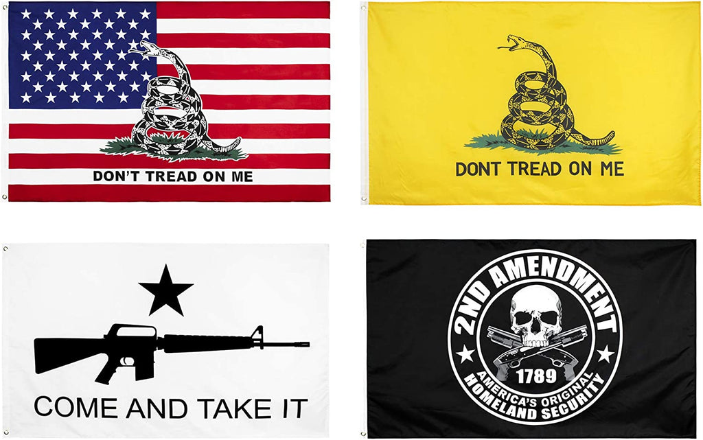 4 Flags Gadsden American Dont Tread 2nd Amendment Skull Come Take It main product photo