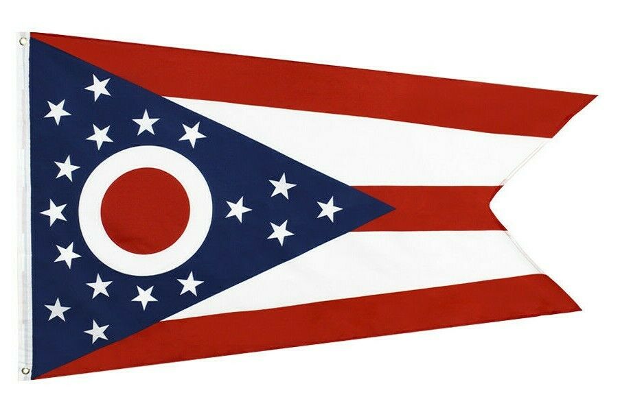Ohio Burgee State Flag Swallowtail | Official flag of the U.S. state of Ohio