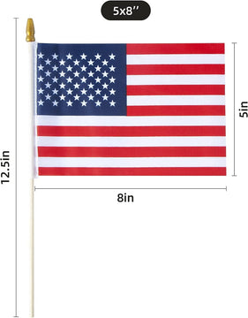 Handheld American Flags on Stick 50 Pack 4x6 product photo 3