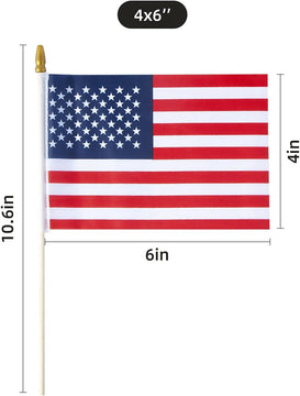 Handheld American Flags on Stick 50 Pack 4x6 product photo 4