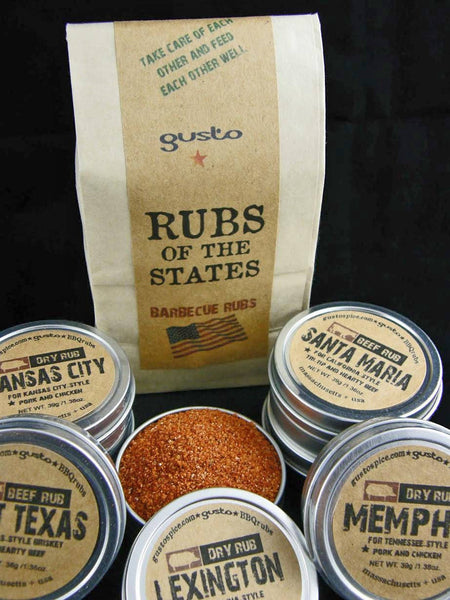 Gusto's Original Barbecue RUBS of the STATES BBQ Sampler Set