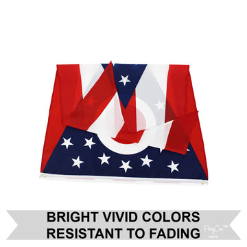 Ohio Burgee State Flag Swallowtail Official flag of the U S state of Ohio product photo 2