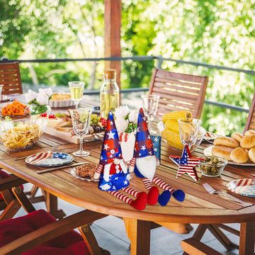 Patriotic Swedish Elf Gnomes July 4th Decorations Set of 2 product photo 6