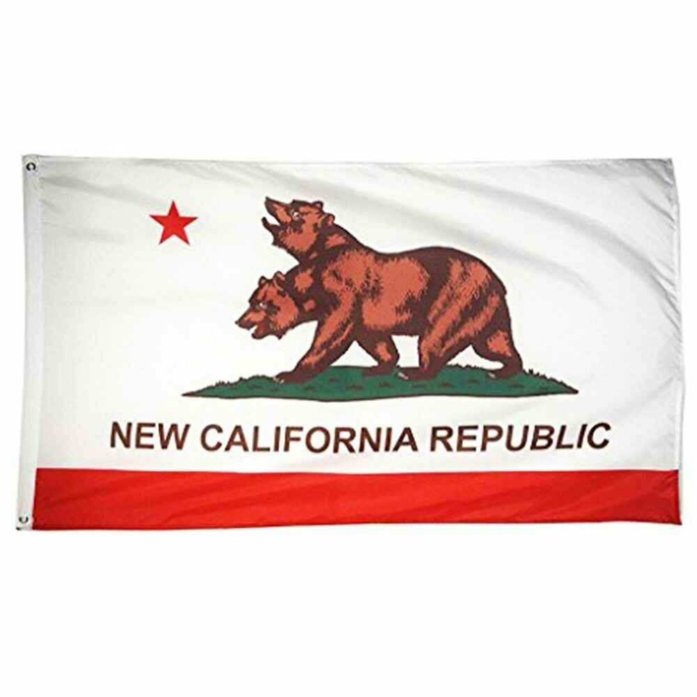 New California Republic Flag Two Head Bear main product photo