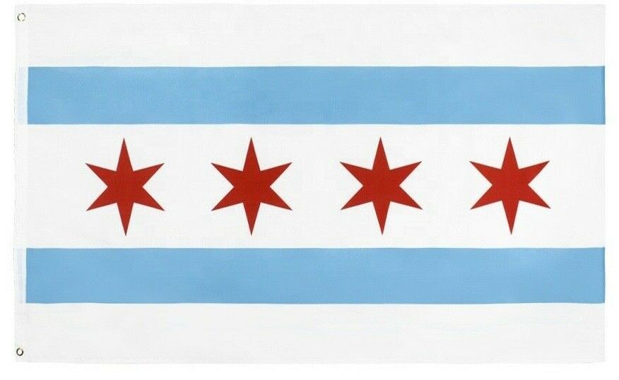 Official City of Chicago Flag 4 Star Illinois main product photo