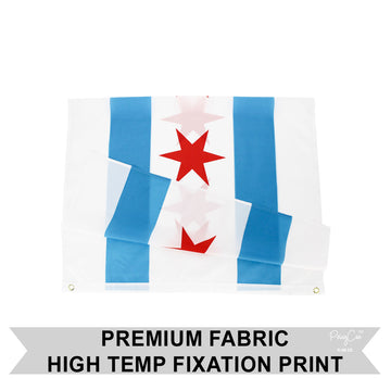 Official City of Chicago Flag 4 Star Illinois product photo 2