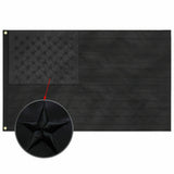 All Black American Flag Embroidered US Blacked Out Flag Blackout