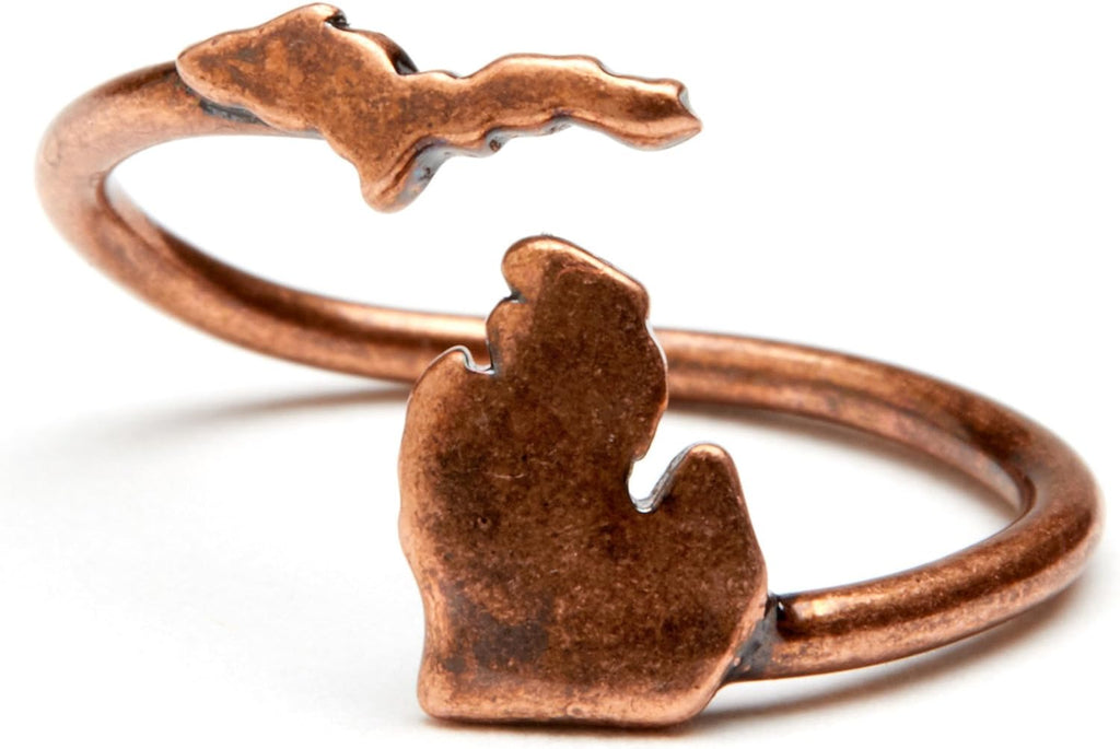 State of Michigan Antique Copper Adjustable Ring product photo