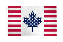 Canada USA Friendship Maple Leaf Flag