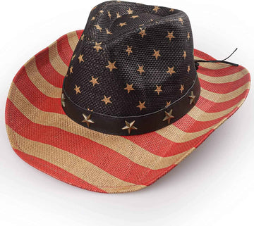 Vintage American Flag Cowboy Hat product photo 2