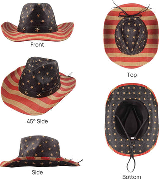 Vintage American Flag Cowboy Hat product photo 5